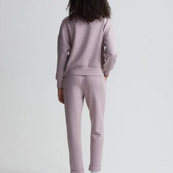 Varley Hawley Half-Zip Sweat - Mauve Marl NWT MSRP$148